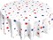 Memorial Day Tablecloth 60 Inch Independence Day Patriotic Round Table Cloth Waterproof Resistant Reusable July 4th Decorations Table Cover for Kitchen Dinning Holiday Party Decor